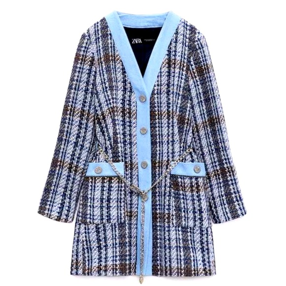 Zara - Combination Structured Denim Coat Dress- Women - Picture 2 of 3